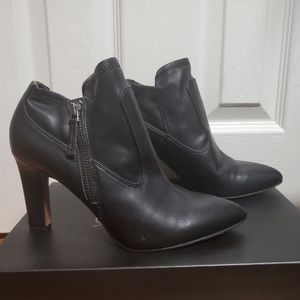 Black Pleather Ankle Boots
